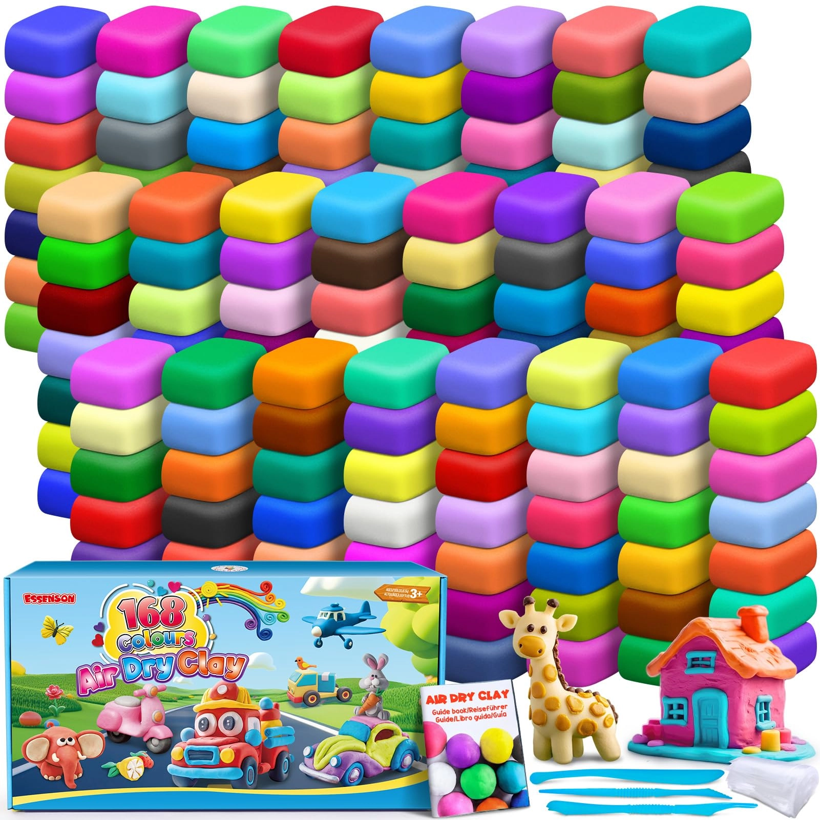 ESSENSON Air Dry Clay - 3+ years 168 pcs