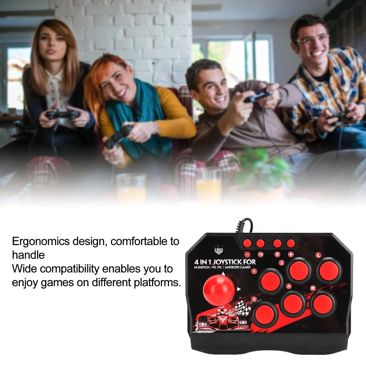 GLEVAR Multi-Platform Game Joystick - Android TV PC Switch PS3