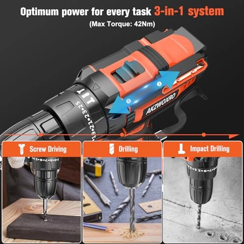 Hammer Drill - 2 x 2.0Ah