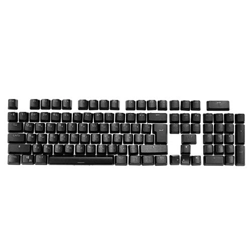106 Key Faint Translucent ABS Keycaps - Black Backlit