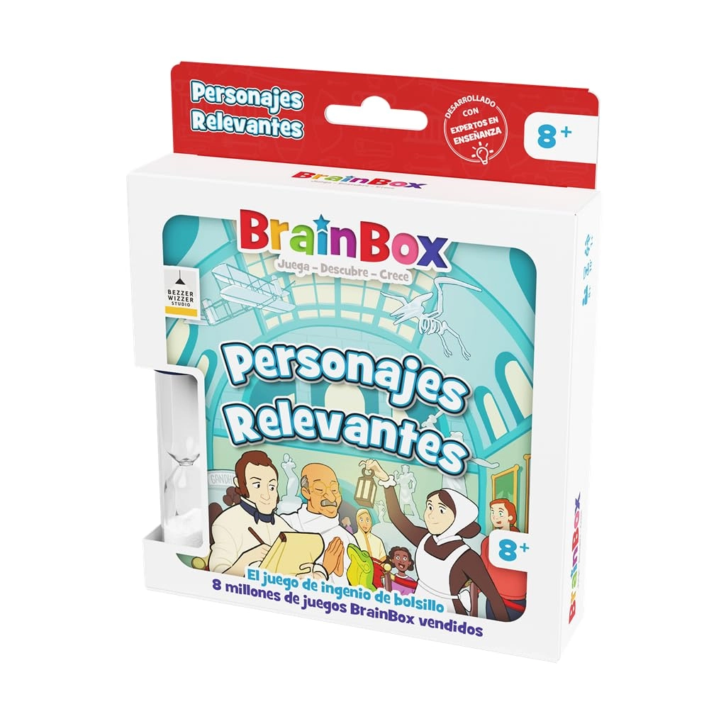 BEZZERWIZZER BrainBox Pocket Relevant Characters - Card Game (Spanish)