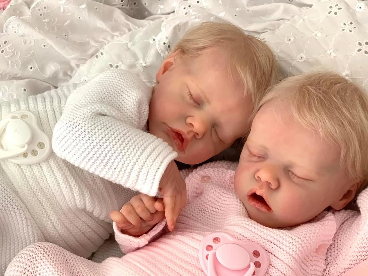Reborn Baby Doll - 18 Inch Full Body Vinyl Boy & Girl Gift Set
