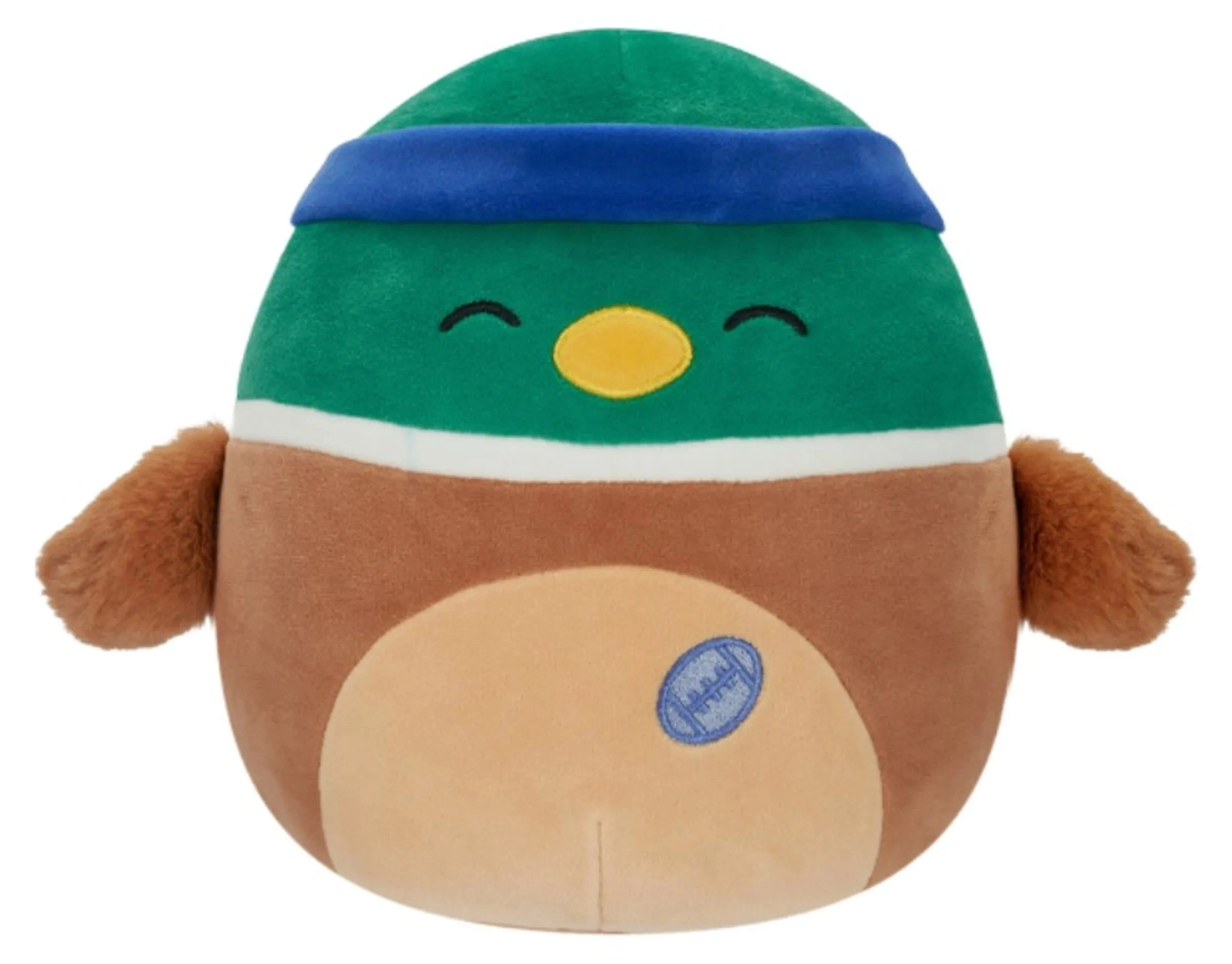 Squishmallows Avery Mallard Duck Little 18.75 cm Plush - Sweatband Rugby Ball