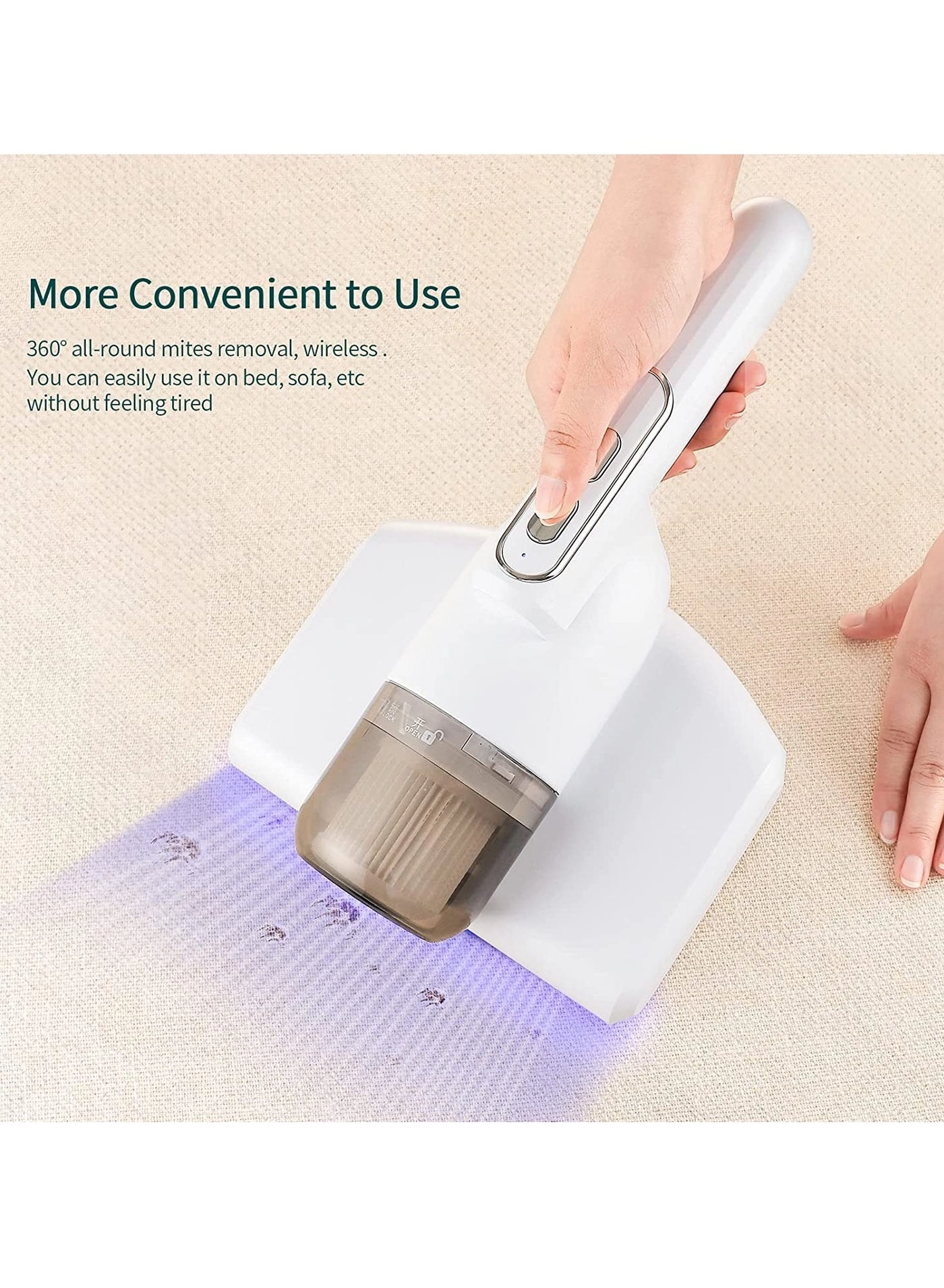 Mini Handheld UV Vacuum Cleaner - Cordless 250ml