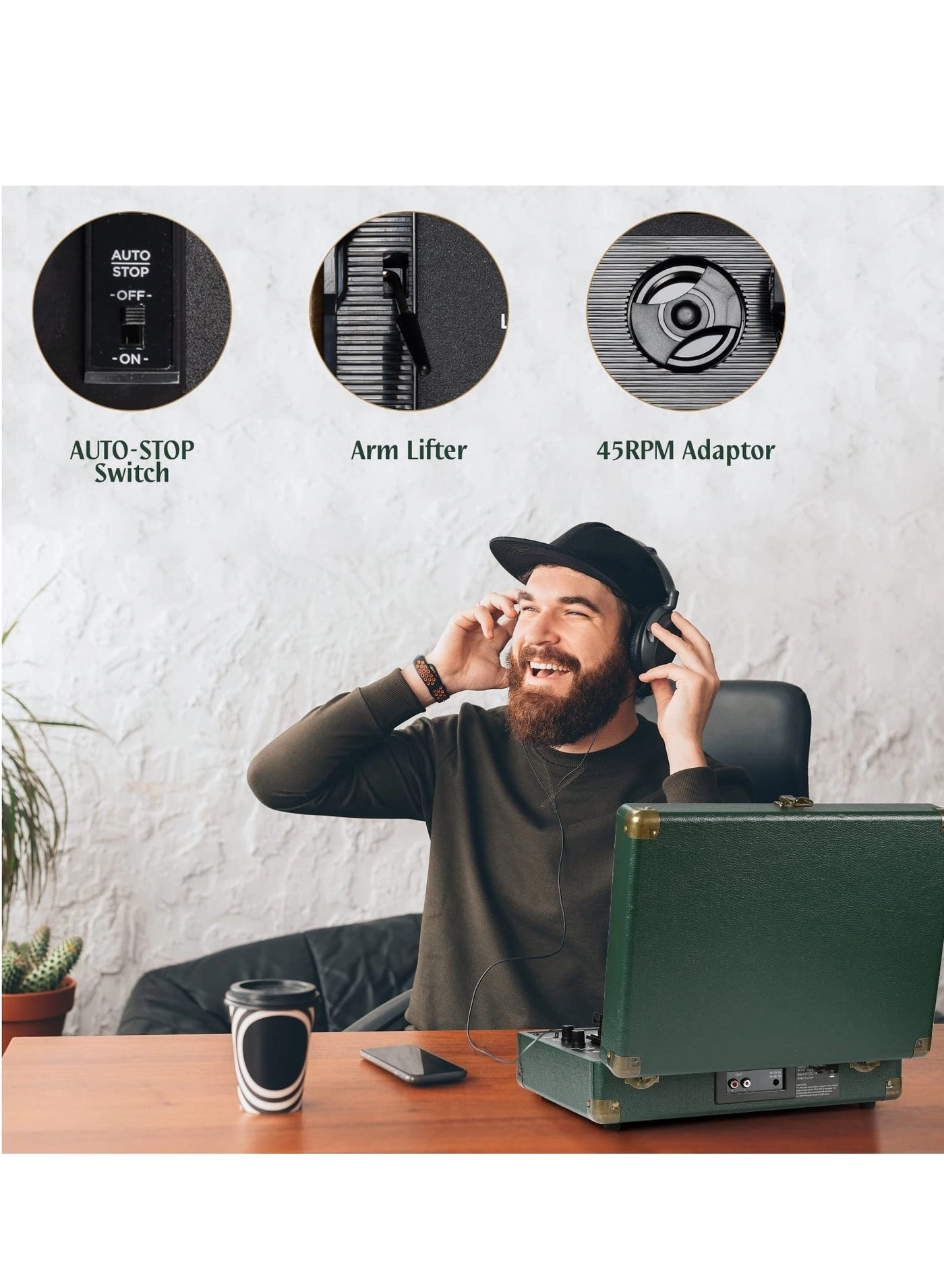 Vinyl Record Player - Belt-Driven