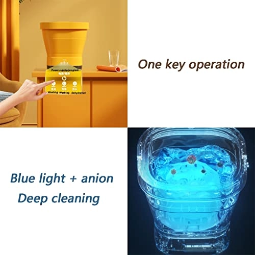 Folding Clothes Washing Machine - Portable Ultrasonic Cleaning