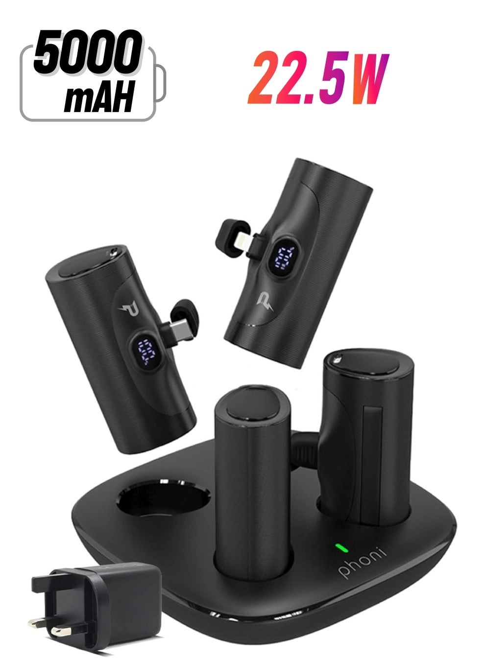 4-in-1 Power Bank Station - 5000mAh 30 Watt 4