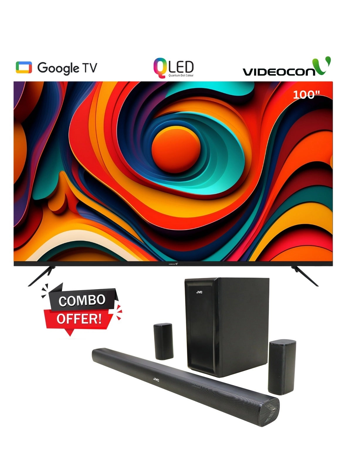 Videocon E100QLGT1100+TH-N430B - 100 Inch