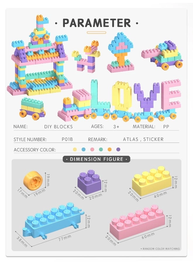 Macaron Color Building Blocks - 200 pcs