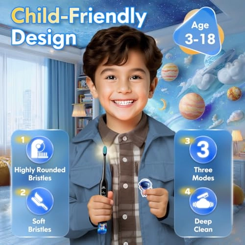 DT-KE7 - Kids Sonic Rechargeable Astronaut Black