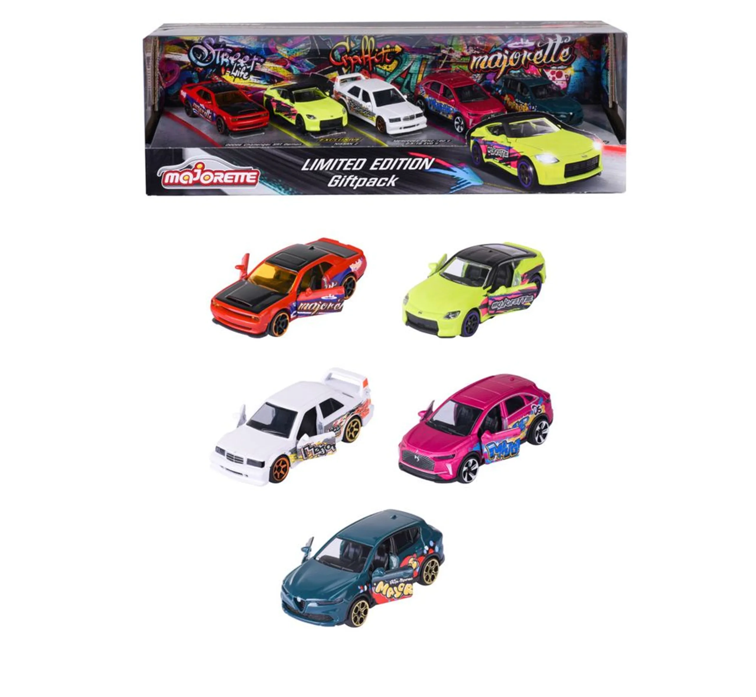 Majorette Graffiti Car + Nissan Z + DS7 E-Tense - 5pcs