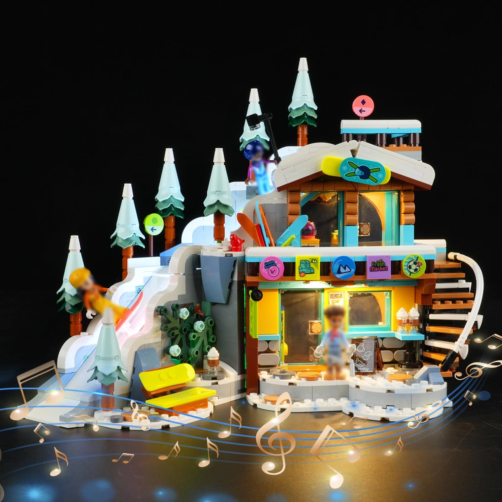 DALDED LED Lighting Kit for LEGO Friends Holiday Ski Slope and Café 41756