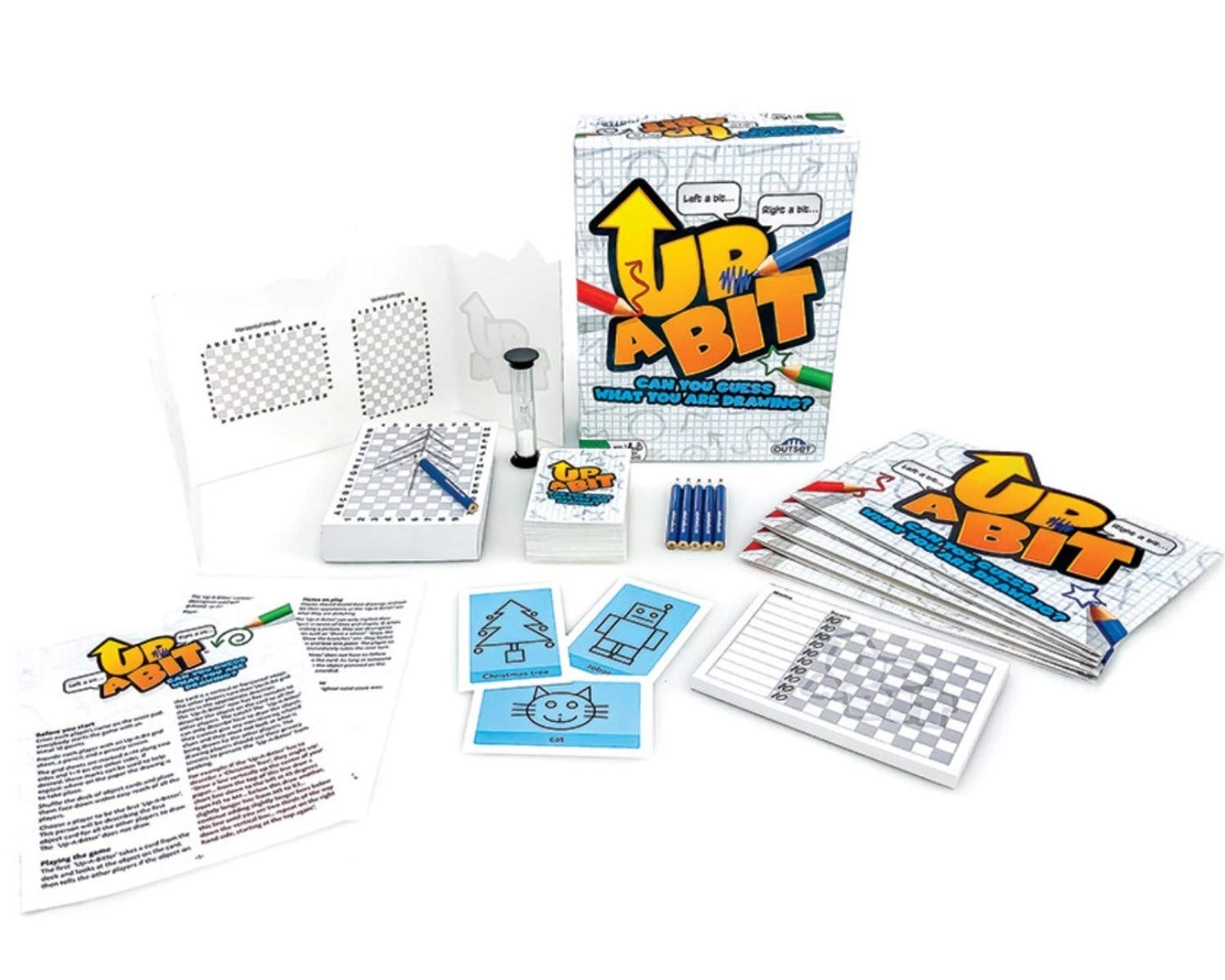 Up a Bit - Ages 8+ 100 Objects Cards, 250 Double Sided Grid Sheets