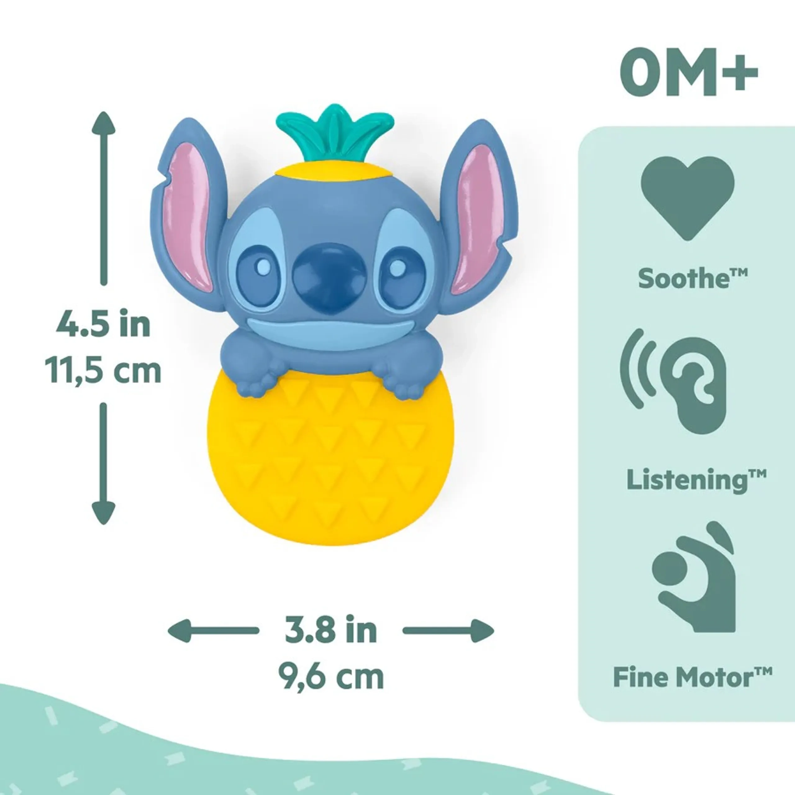 Stitch Tropical Teethe Rattle & Teether - Multi Colour
