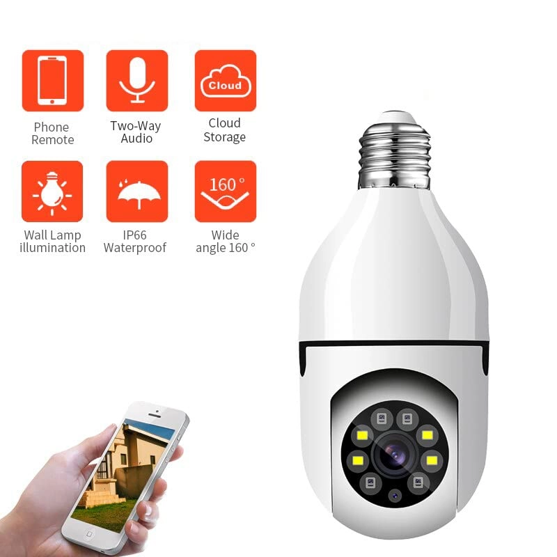 Wireless Bulb 360 IP WiFi Camera 1080P