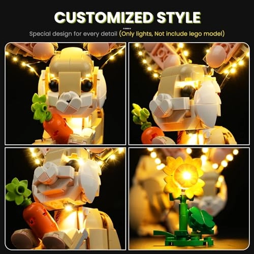 Light kit Compatible with Lego Cute Bunny 31162 - LED USB Powered