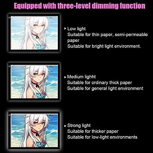 Drawing Tablet - LED Light Box Stepless Dimming A4 Size