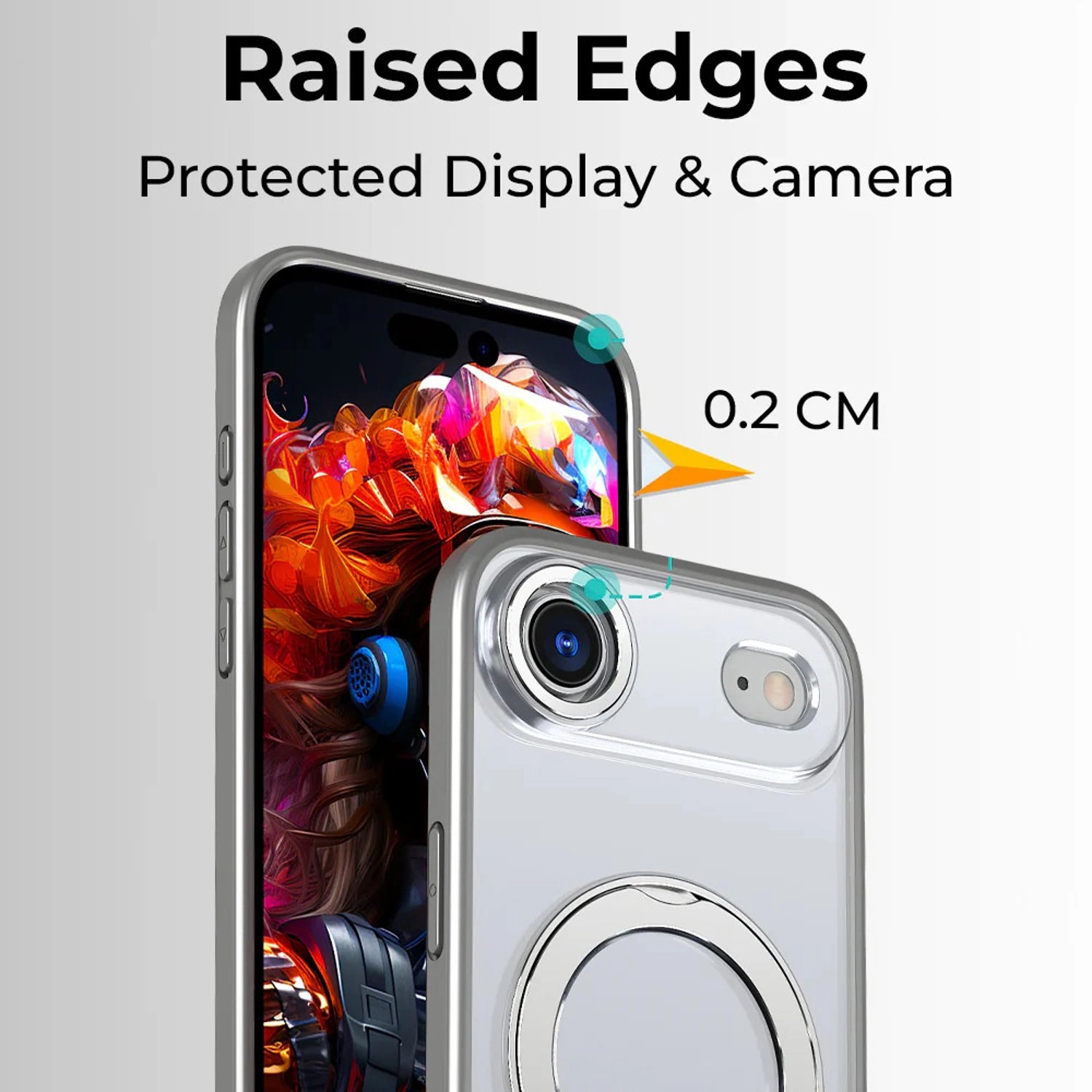 360° Rotate Ring Stand Magsafe Case - TPU and polycarbonate for iPhone 17