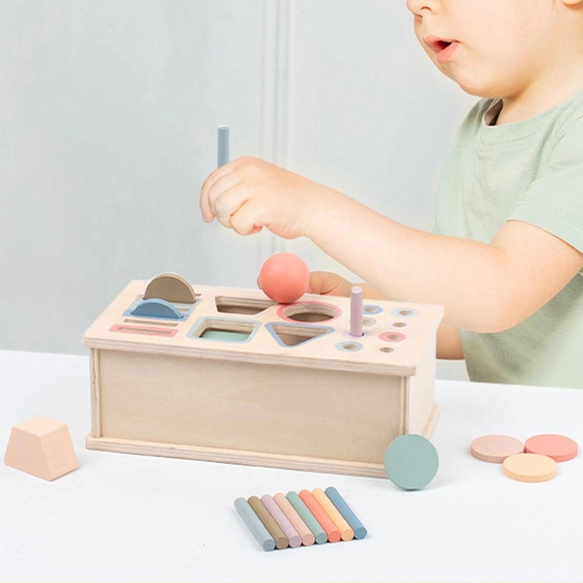 Montessori Shape Sorter Box - 3 +