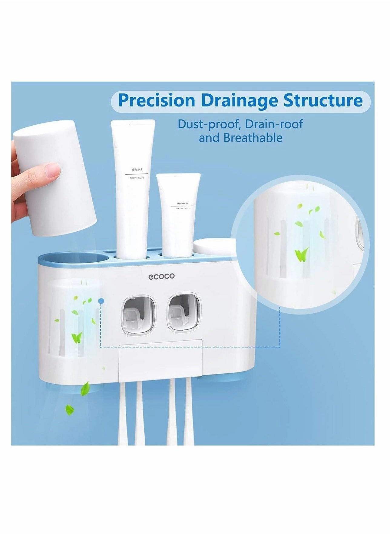 Toothbrush Holder - 5 toothbrush slots Wall Mounted