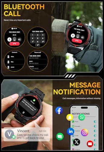 Military Smart Watch - 1.53 inch