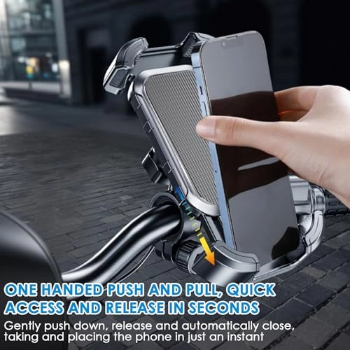 Universal Motorcycle Mobile Phone Holder - 360° Rotatable Fits 4.7-6.8 Inch