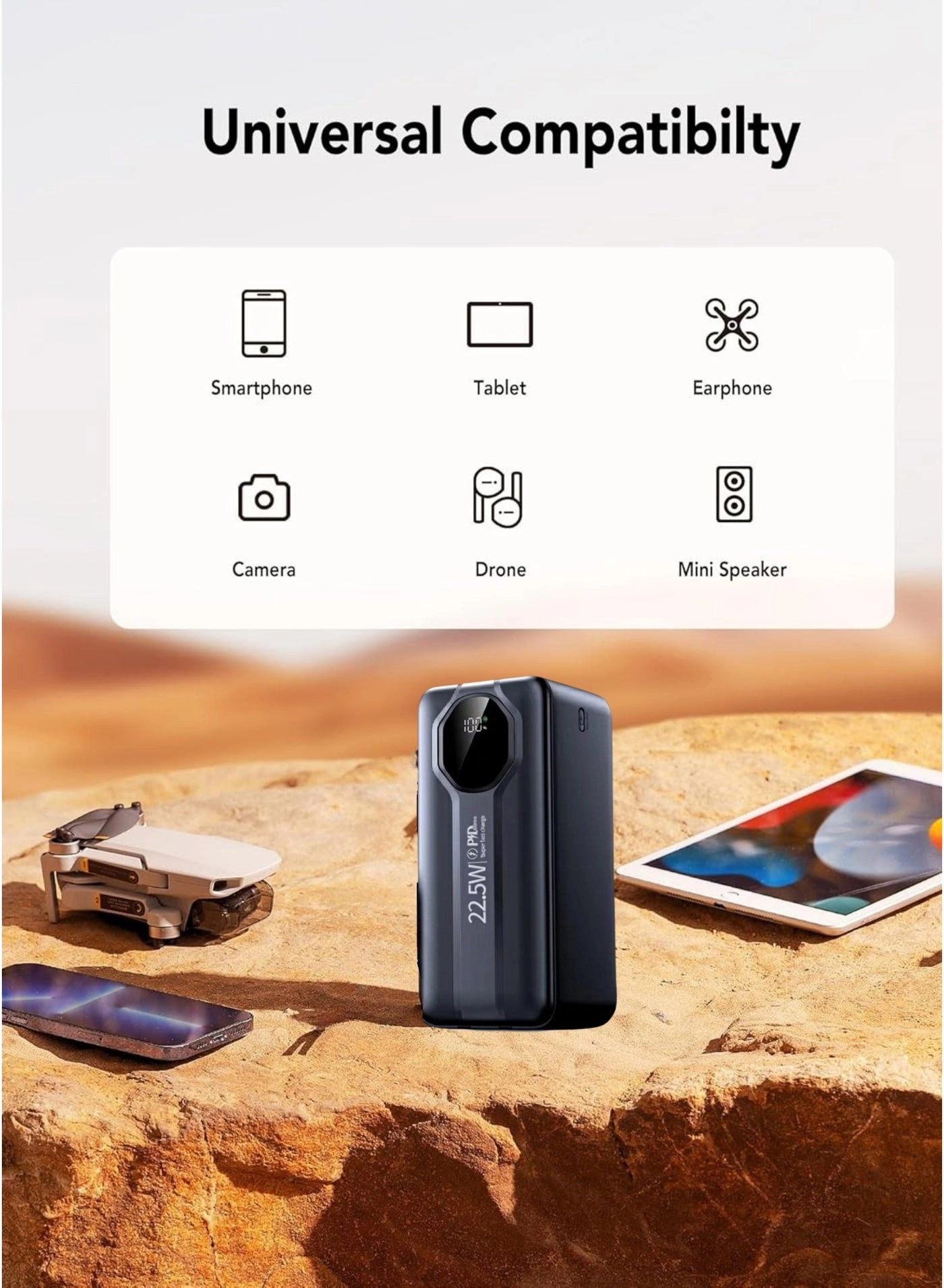 N60 - 50000mAh 22.5W Fast charging 4 USB-A 2 PD