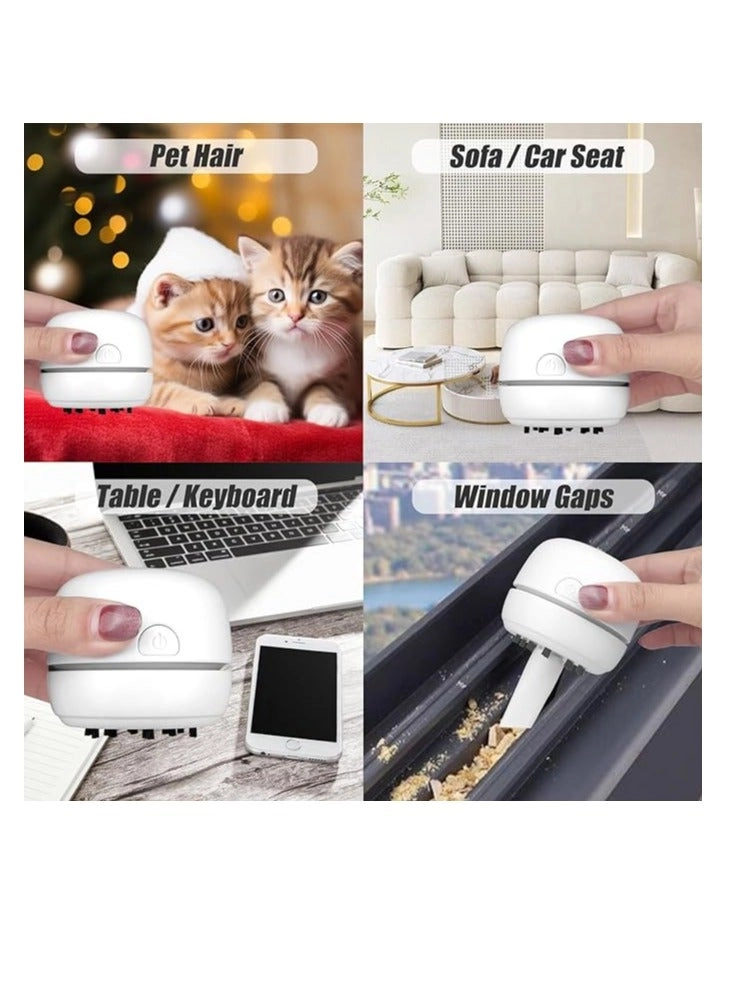 desktop vacuum - USB rechargeable Cordless White