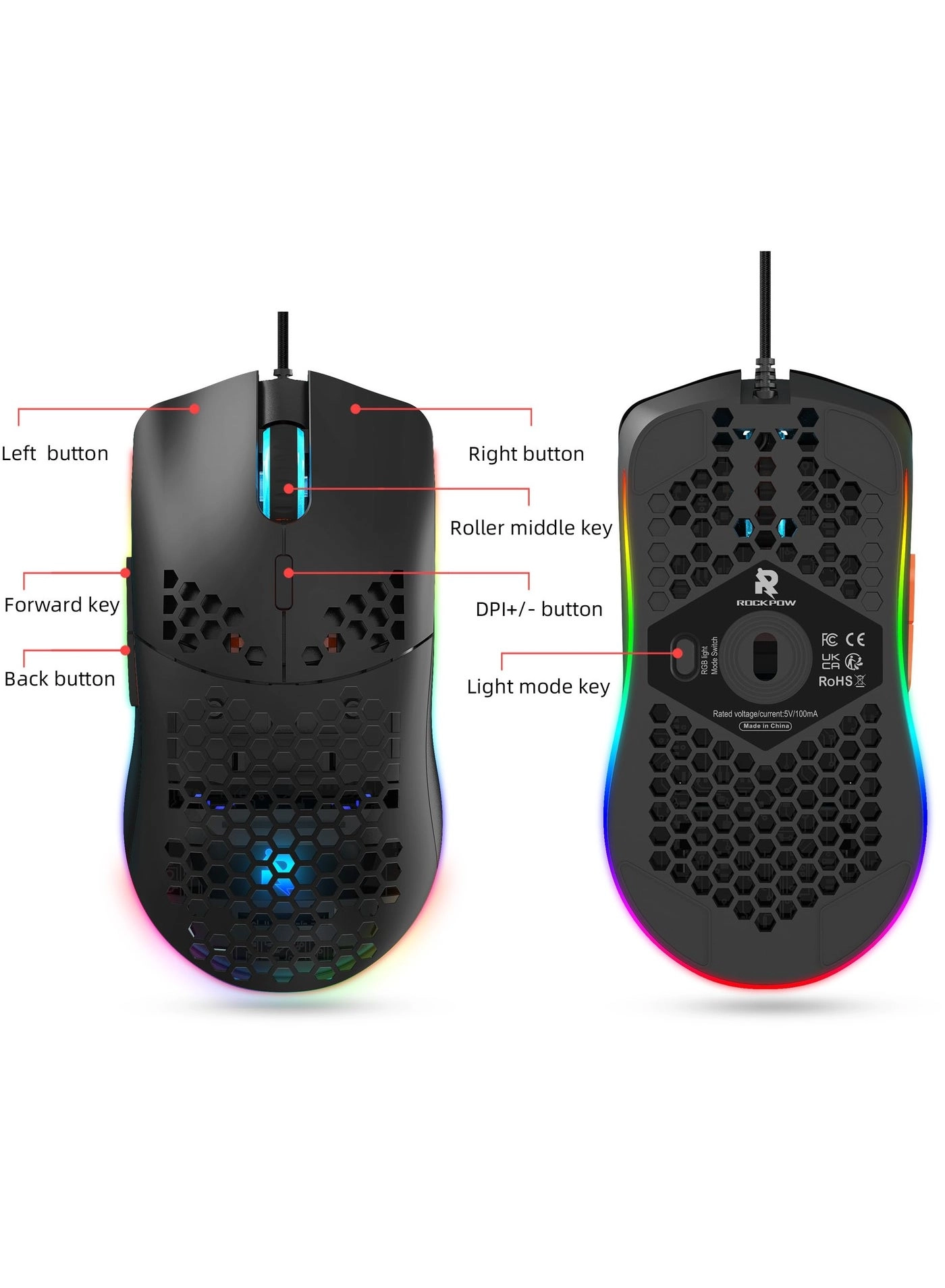 Gaming Keyboard and Mouse Combo - Wired