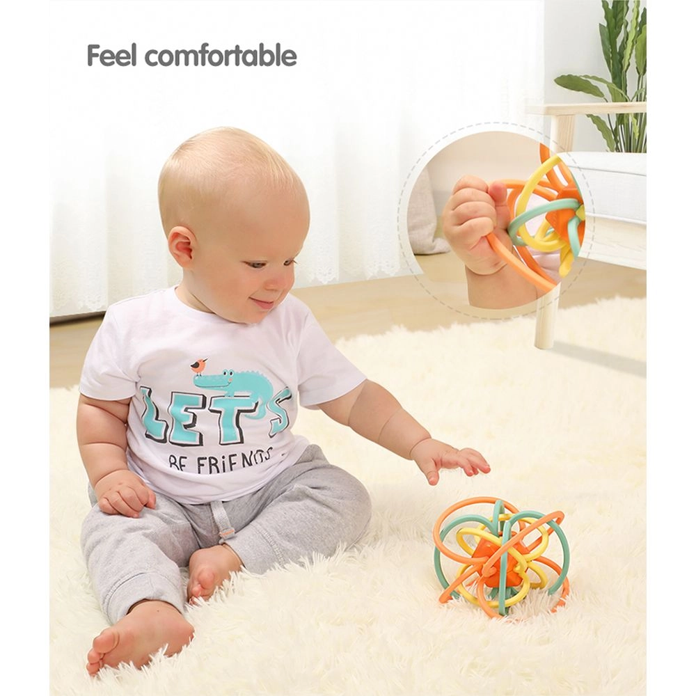 Baby Sensory Rattle Teether Ball - Suitable for 3 months & above