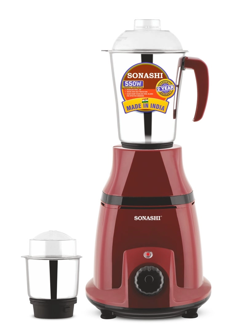 SonashiUAE 2-in-1 Mixer Grinder - 1.75L 550W