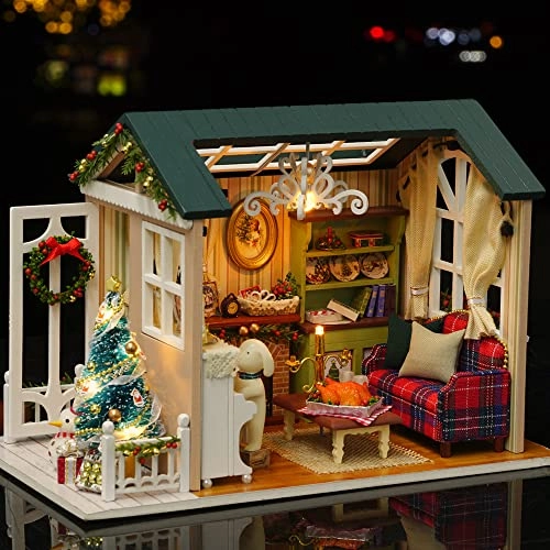 Miniature Dollhouse Kit - 3D Wooden LED Lights