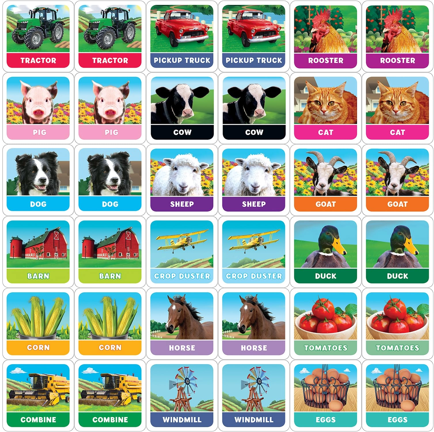 Old MacDonald's Farm Matching Game - 12 years and up