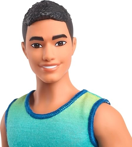 Fashionistas Ken Doll #236 - Black Hair Blue and Green Ombre Tank