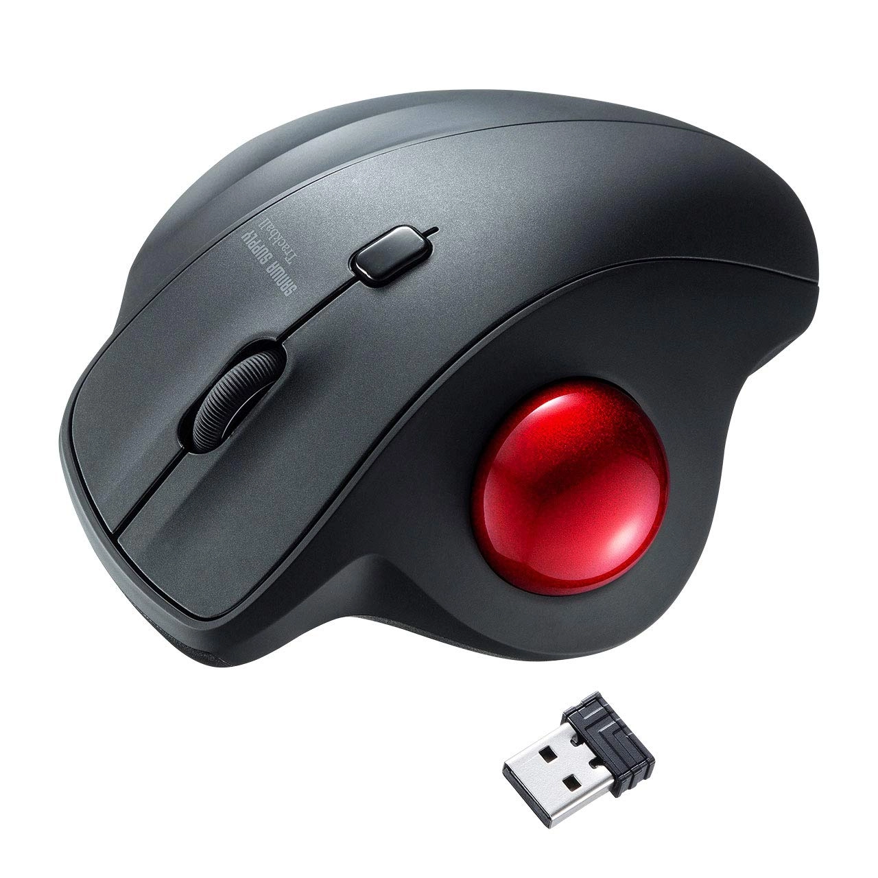 SANWA Ergonomic Trackball Mouse - 2.4G Wireless
