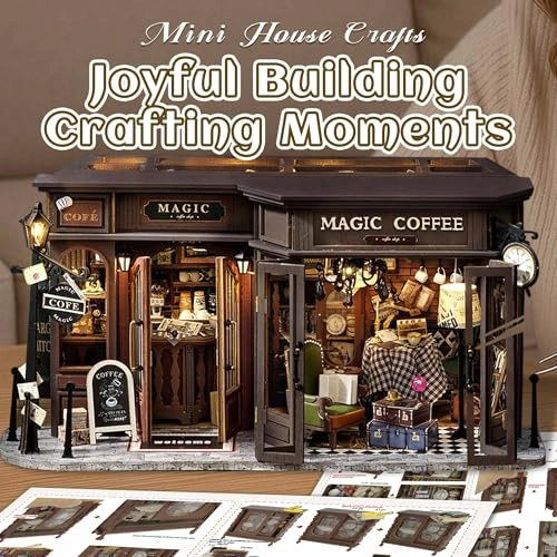 DIY Miniature House Kit - Vintage Coffee Shop