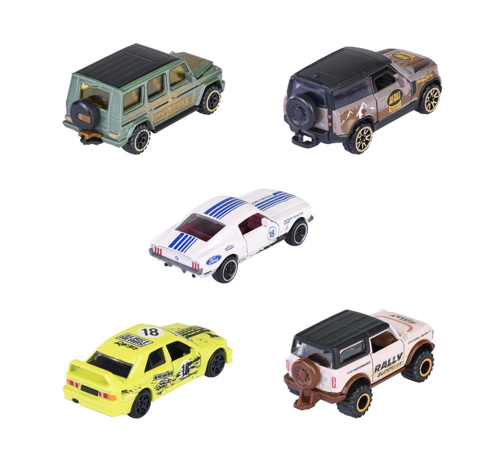 Ford Mustang Fastback + Ford Bronco Wildtrak + Land Rover Defender 90 + Mercedes-Benz 190 E 2.5-16 EVO II + Mercedes-Benz G 500 - 5 pcs