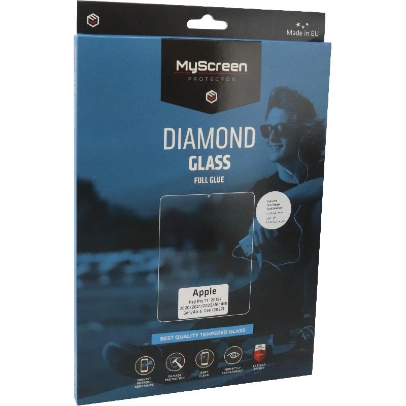 MyScreen Diamond Glass Screen Protector for iPad Pro 11 - 2022 / iPad Pro 11 - 2021 / iPad Air 10.9 5th Gen
