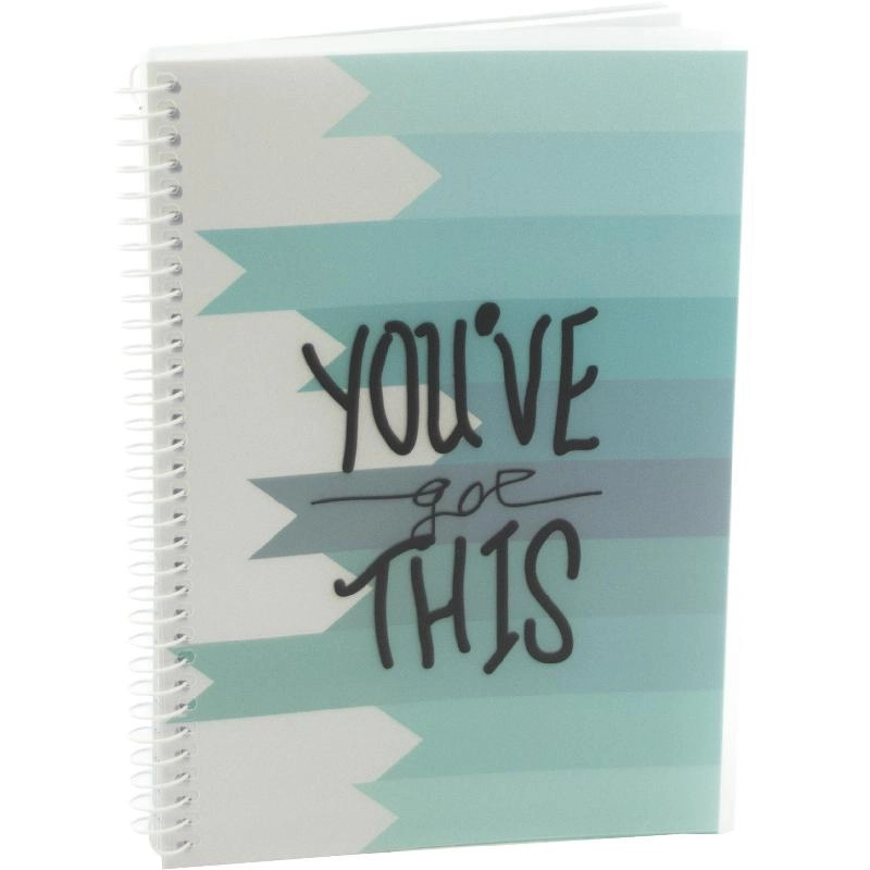 Notebook 19 X 26 cm Spiral - Grid 100 Sheets