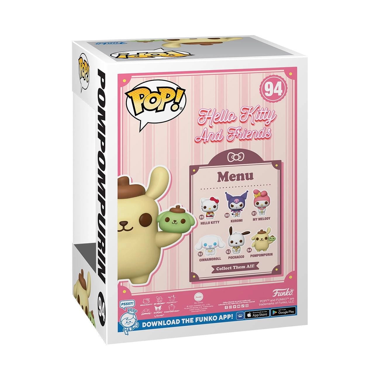 Pompompurin - Hello Kitty and Friends - 9.53 x 9.53 x 9.53 cm (73607)