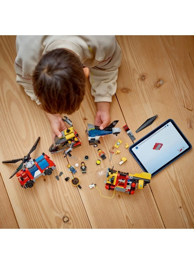 City 3in1 Helicopter, Fire Truck & Submarine Remix (60462)