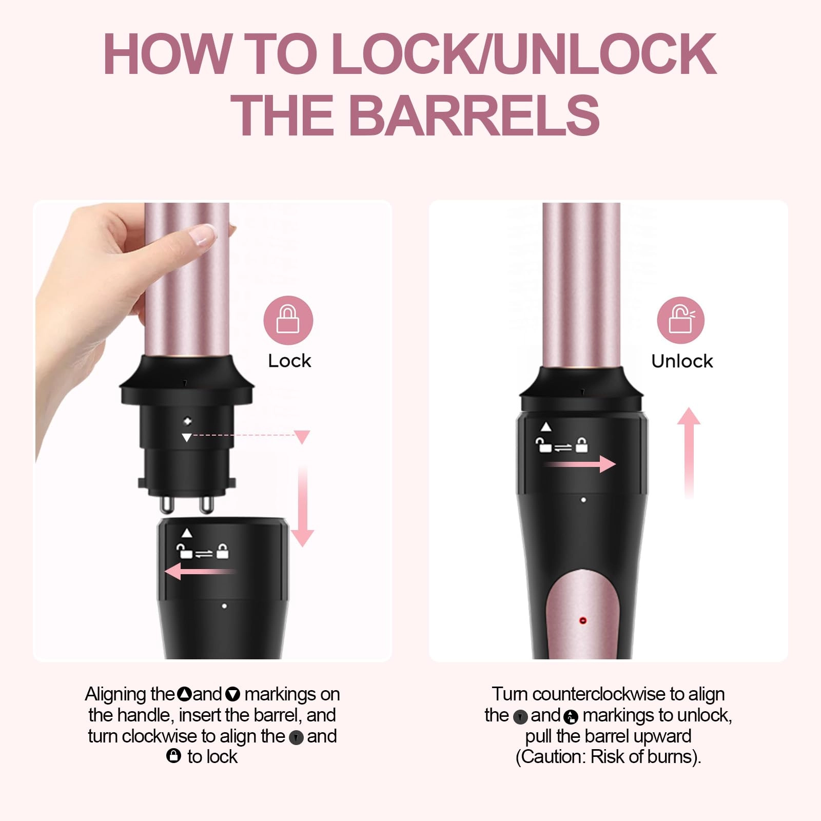 6 in 1 Curling Iron - 0.35"-0.75"-1"-1"-1.25"-1.5"