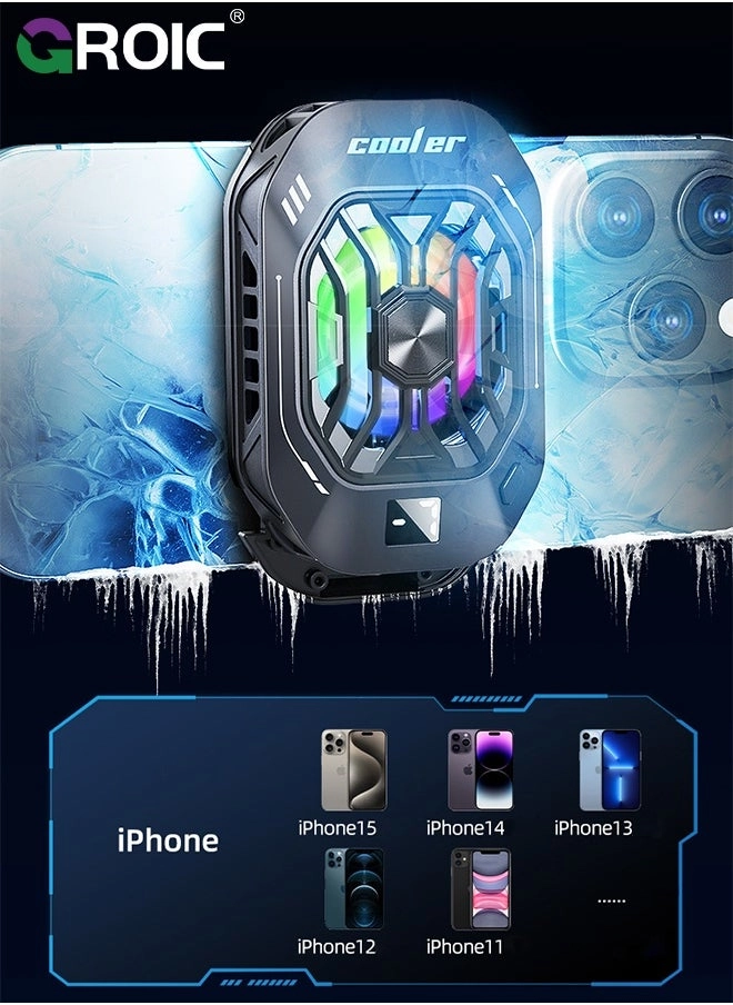 Phone Cooler - 3 Cooling Modes RGB Lights
