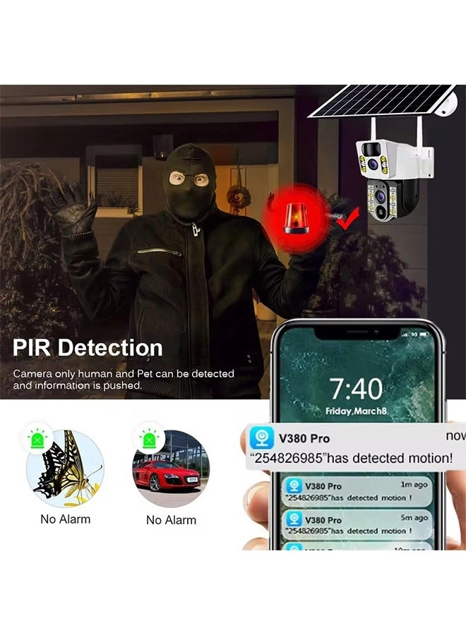 Solar Camera Dual Lens