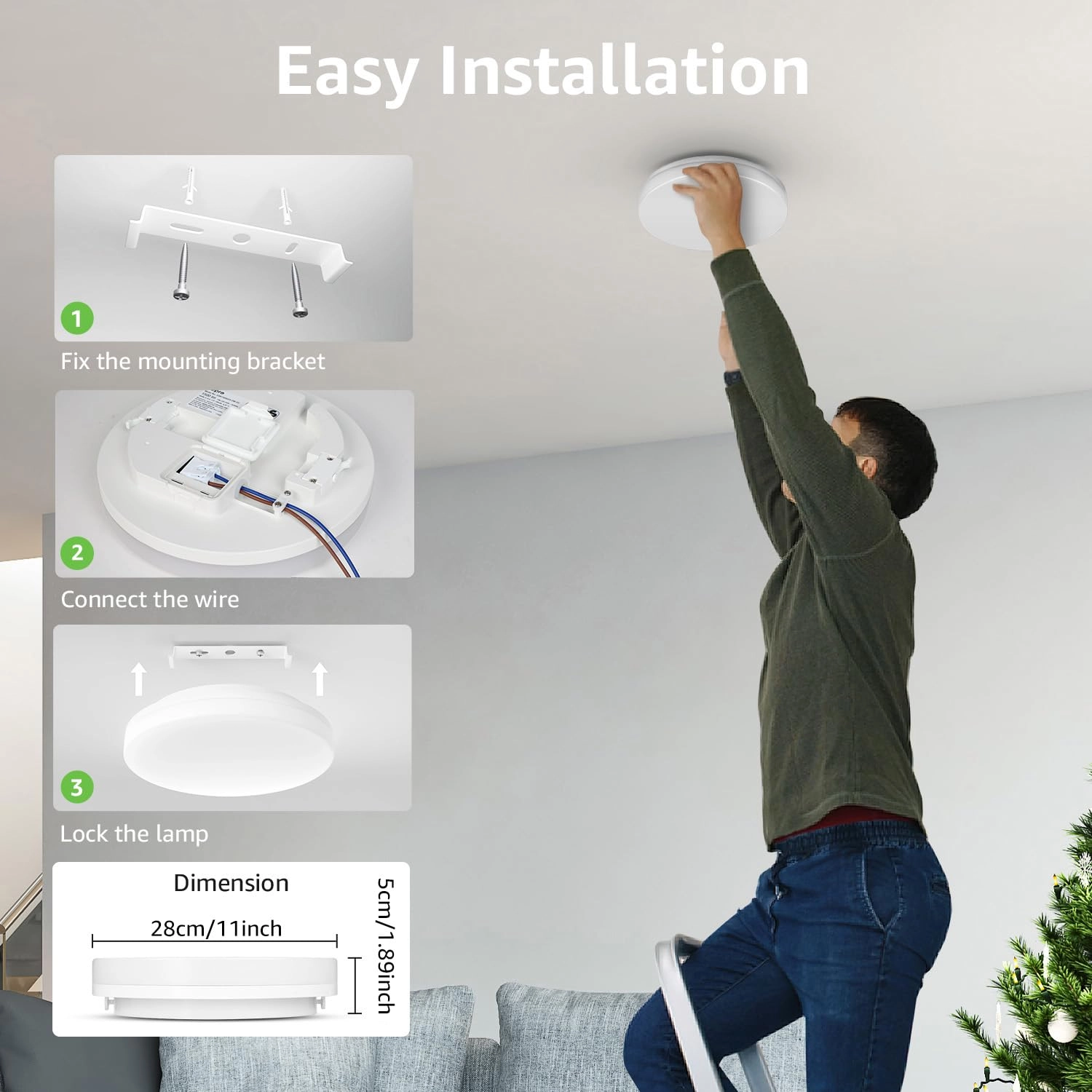 24W LED Ceiling Light - 3000K