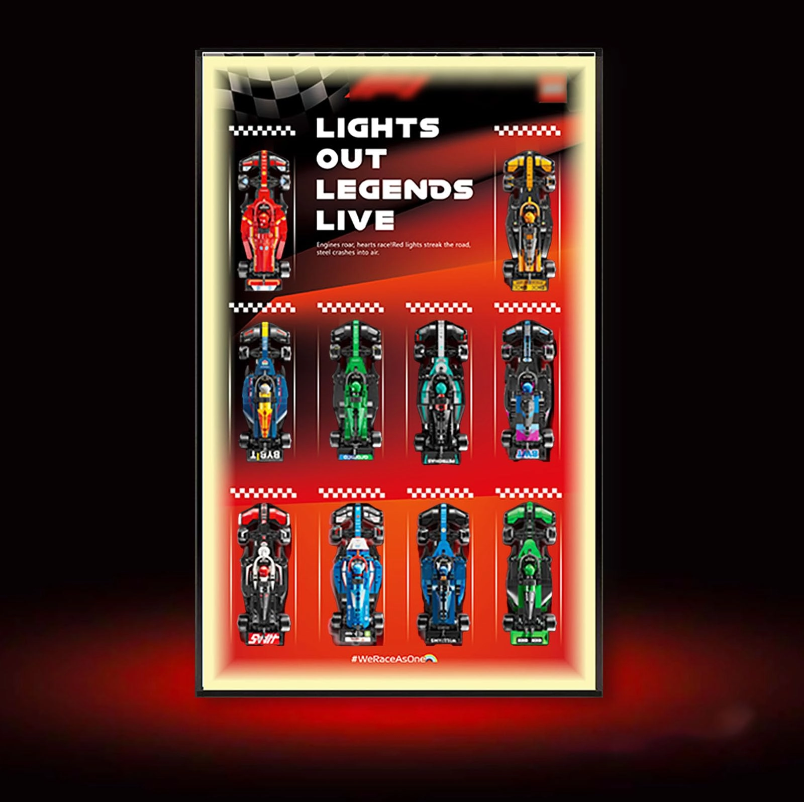 Display Wall Plaque - Magnetic 50 x 80 cm With light-c