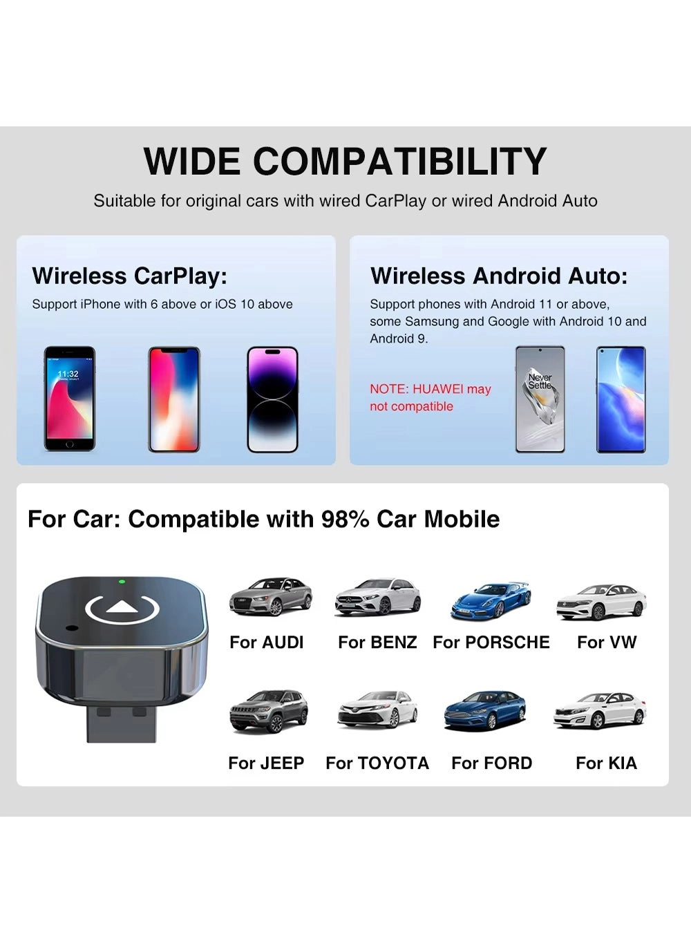 Smart Wireless Car Adapter - Audi Benz Porsche