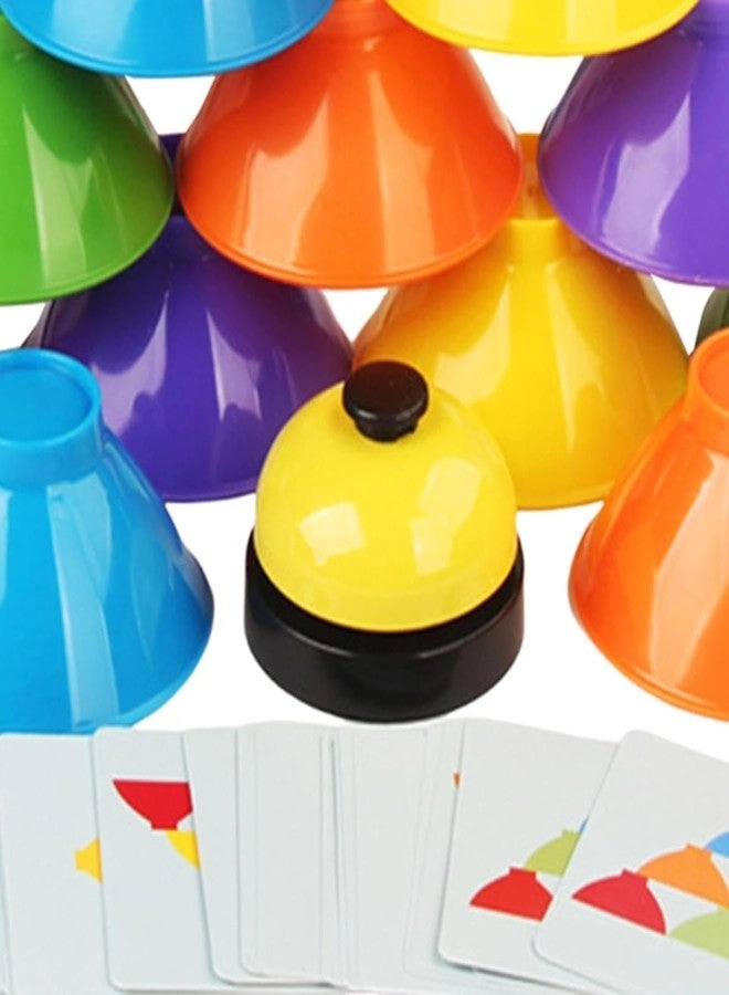 Stacking Game - Multicolour Plastic Cones Pattern Cards