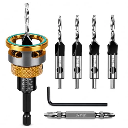 WildBossy Countersink Drill Bit Set - M2 HSS 4Piece