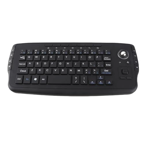 Wireless Keyboard with Trackball Mouse - Wired